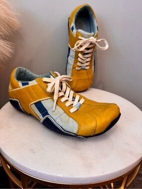 Diesel Aquila Men's Yellow and Blue Casual Sneakers
